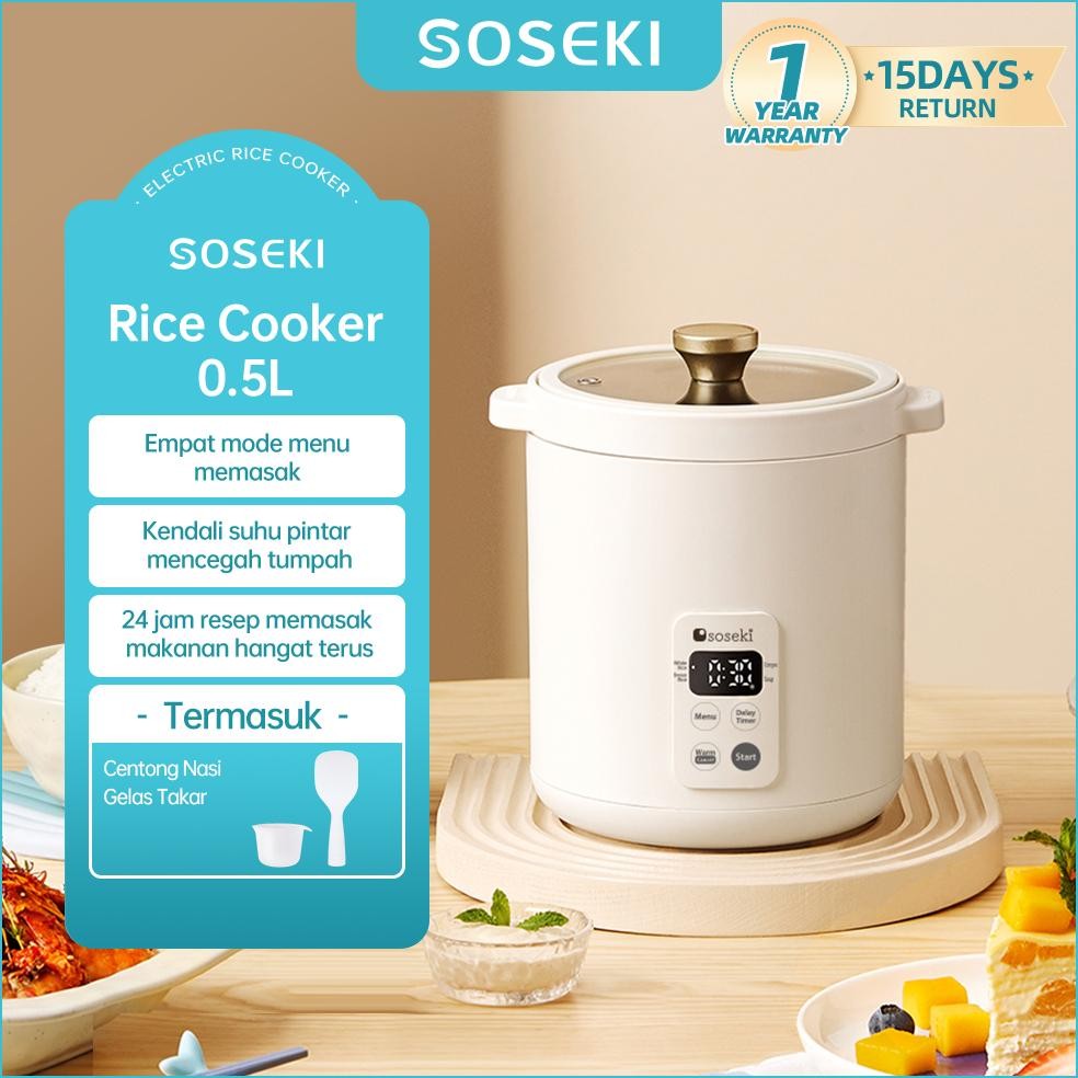 NEW Soseki Digital Rice Cooker Mini 0.5L Desain Jepang [terbaik][terlaris]