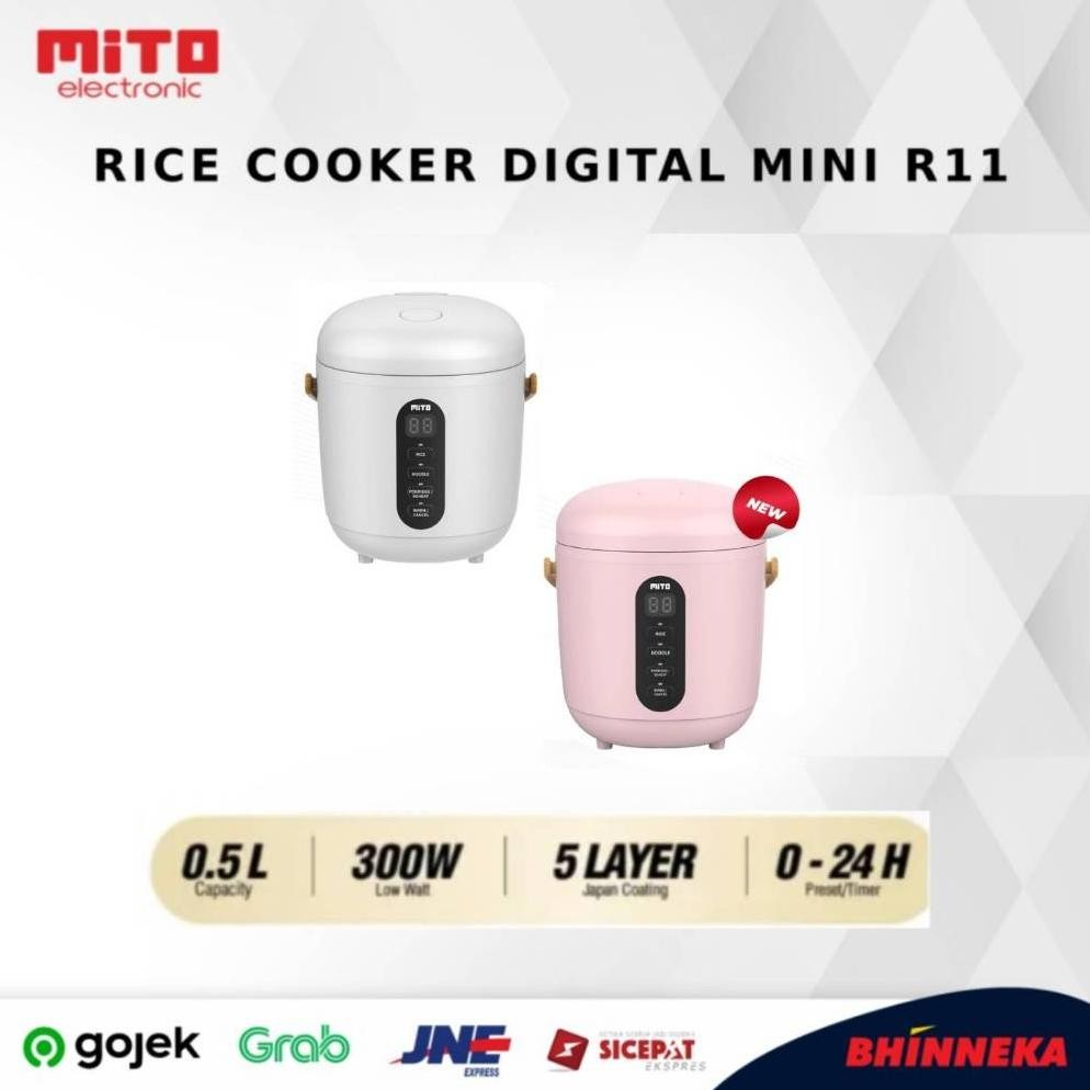 NEW Mito Rice Cooker Digital Mini R11 Wood 0.5L [terbaik][terlaris]