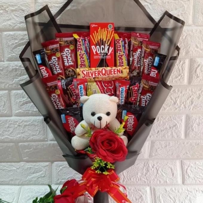 

more- Bucket Snack + Boneka / Snack Bouquet Besar Wisuda Ulang Tahun