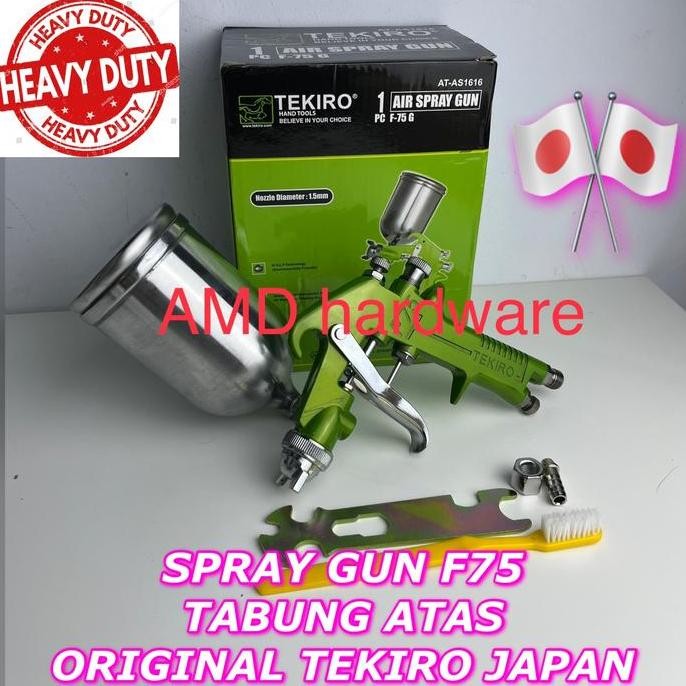 TEKIRO JAPAN SPRAY GUN F75 G TABUNG ATAS SPET SEMPROTAN CAT KOMPRESOR