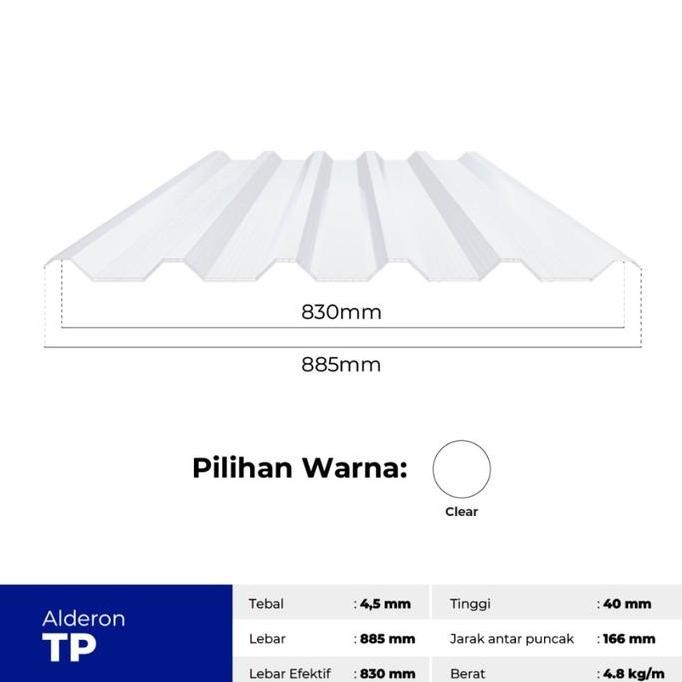 Alderon TP - Atap Alderon Transparan Double Layer