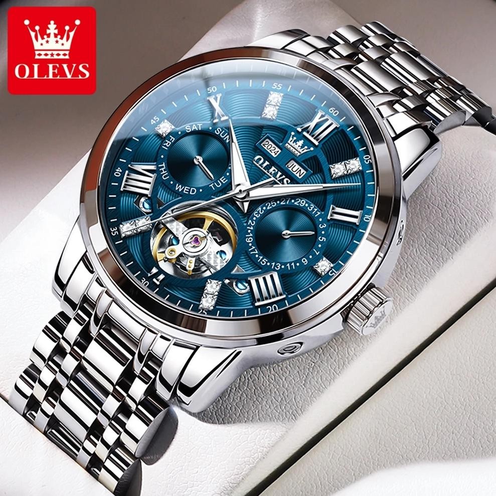 OLEVS 6701 Men Watch Automatic Movement Mechanical Wristwatch Calendar Original Genuine Watch