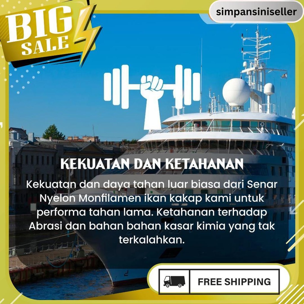 Senar Cap Ikan Kakap  Ukuran 5000 (140)  Per Roll /Tali Senar Pancing / Senar Layangan Termurah