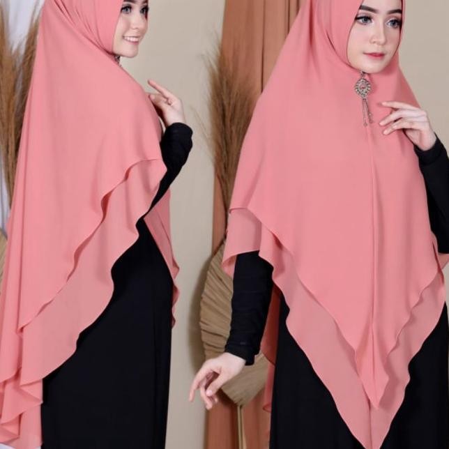 Khimar Nameera Polos Hijab Jilbab Syari Jumbo Terlaris Jns Hijab