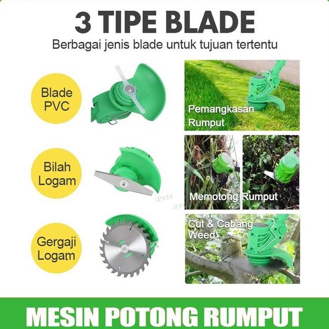 Bosch Mesin Potong Rumput Pemotong Rumput Listrik Pemangkas Rumput Dengan Baterai Li-Ion