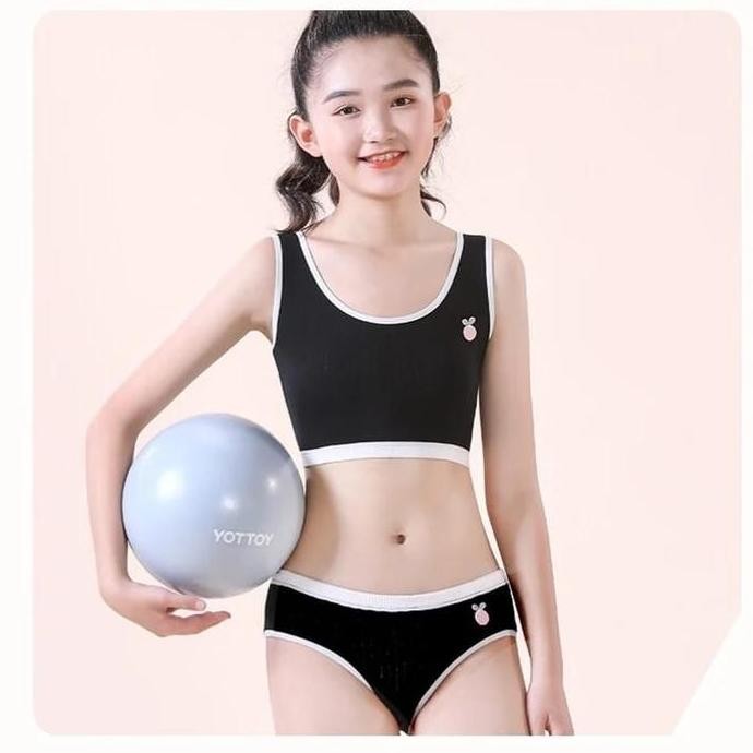 BAJUKIDDIE SPORTY MINISET SET PANTIE SPORT BRA ANAK REMAJA SD SMP ADEM