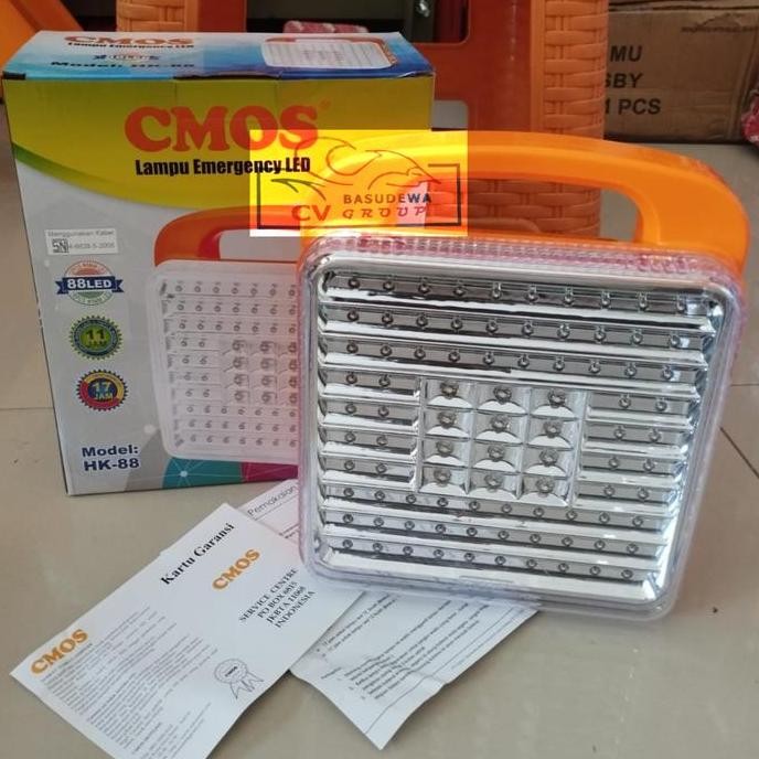 Cmos Lampu Emergency Hk-88 / Lampu Rechargeable Cmos Hk88 - Orange
