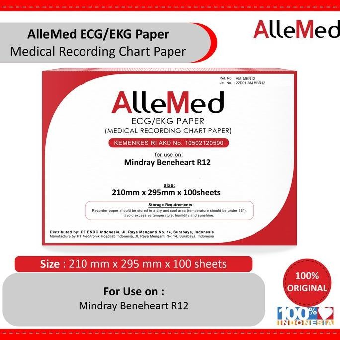 Kertas EKG 210MM x 295MM x 100 Lembar ECG Paper Mindray Beneheart R12