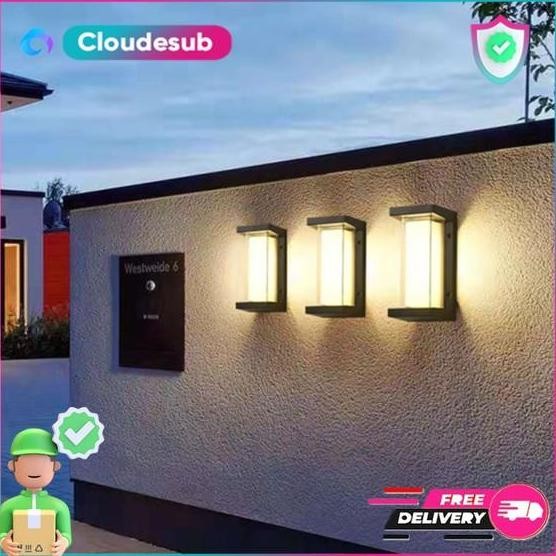 Lampu Hias Dinding Tembok Pilar Pagar Teras LED Outdoor Minimalis Warm