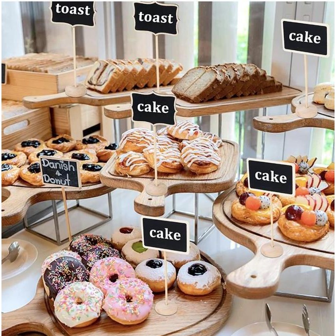 

[1pc] Mini Chalkboard Papan Tulis for Party Buffet Labels With Stand HM