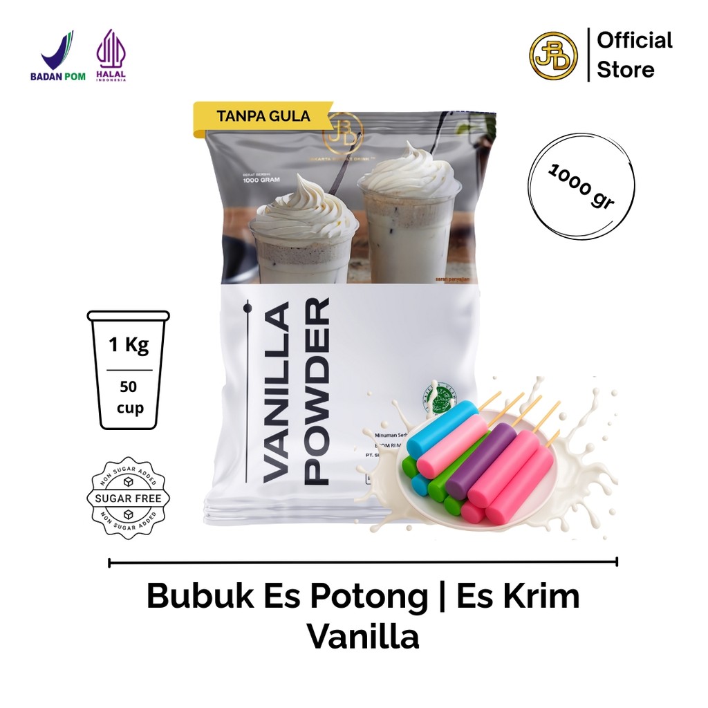 

Vanilla Bubuk Minuman 1Kg untuk Es Potong Creamy Putih | JBD