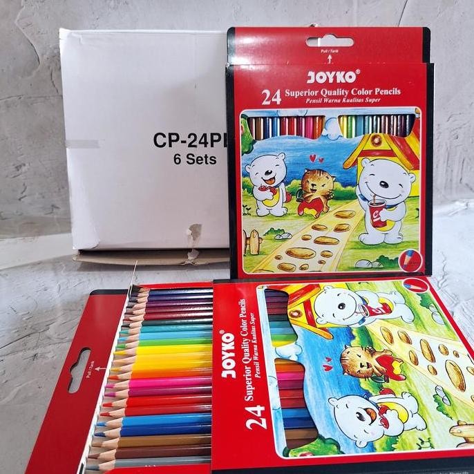 

(6 Set) Pensil Warna Joyko Cp-24 Pb 24 W