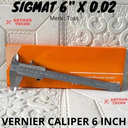 

Toki Smat Analog 6 Inch X 0.02 Vernier Caliper Jangka Sorong Japan Quality