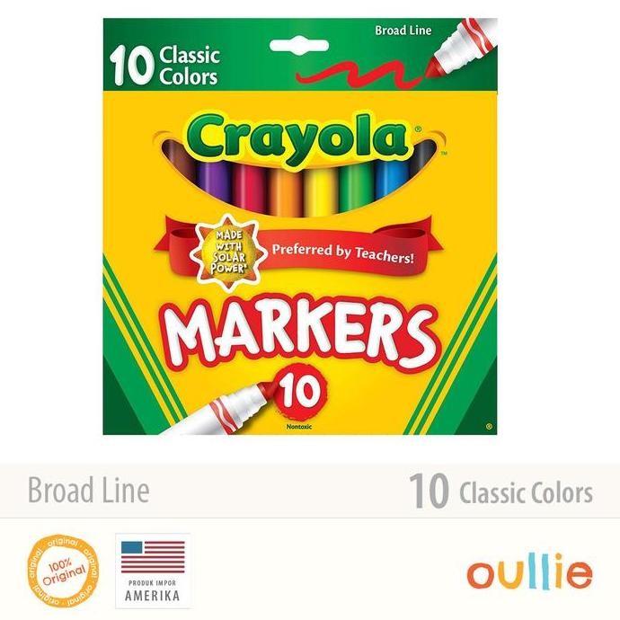 

Crayola Broad Line Markers, Classic Colors 10 Ct