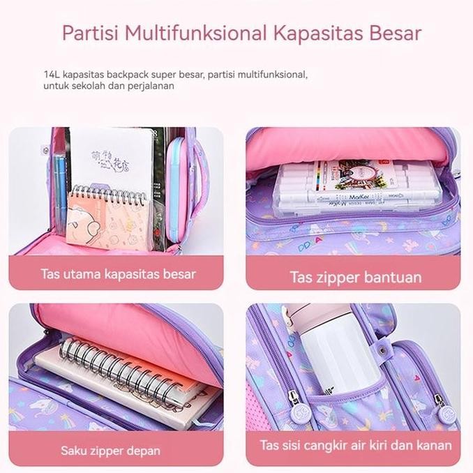 

Spesial Tas Ransel Backpack Anak Sekolah Perempuan Sd Model Pelangi Kakami