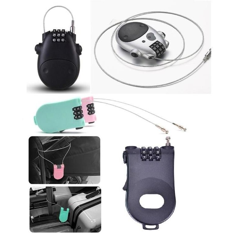 Gembok Helm gembok kawat gembok kabel tali baja Pengaman Sepeda Securi