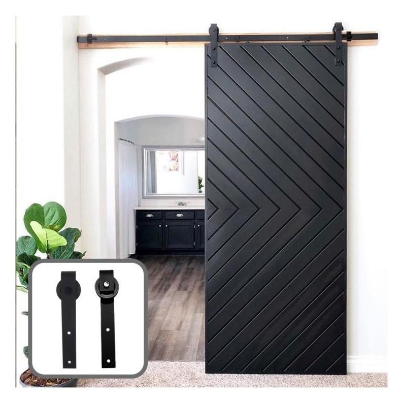 Premium 6FT/8FT Rel Pintu Geser Untuk Barn Door Rel Pintu Geser Industrial Barn Door Sliding Rel Pin