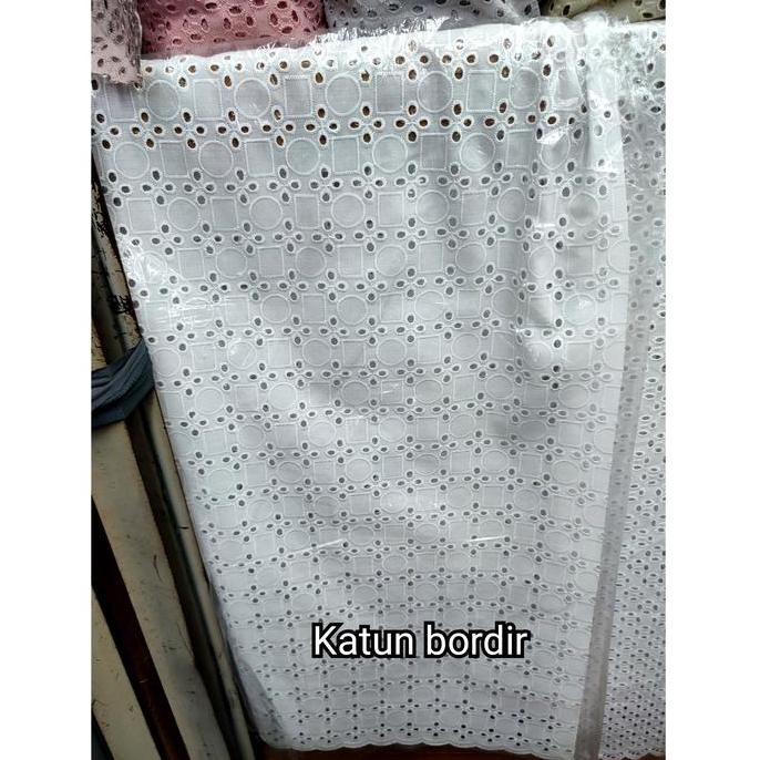 Kain Katun bordir _kain bahan katun bordir