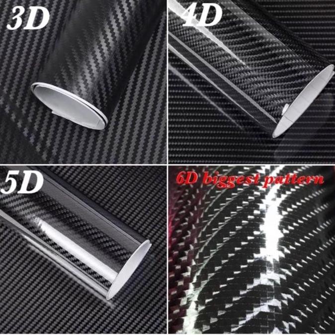 Stiker Skotlet Karbon 6D Roll Super Glossy Fanchi Carbon Hitam Fc273 Black 9 Meter