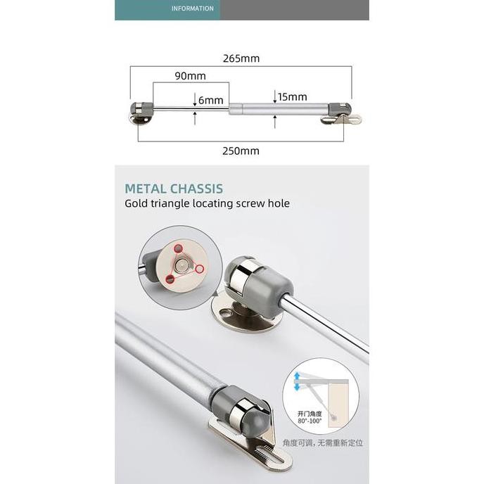 Bracket Engsel Pintu Lemari Laci Otomatis / Penahan Pintu Hidrolik