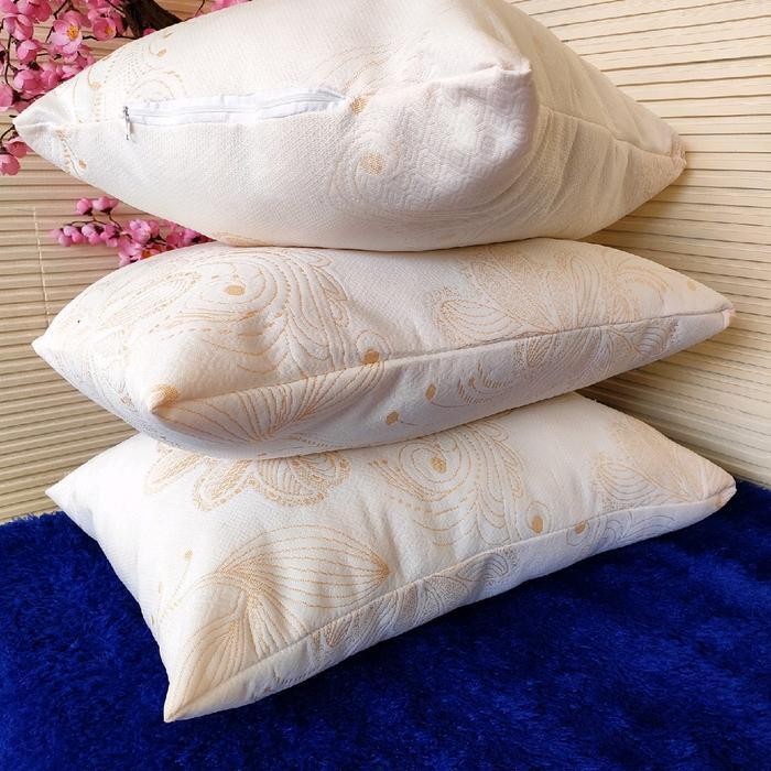 Bantal Tidur Hotel Premium 100% Isi Silikon Grade A Ada Resleting Bisa Dicuci Guling Kain Putih  Bed