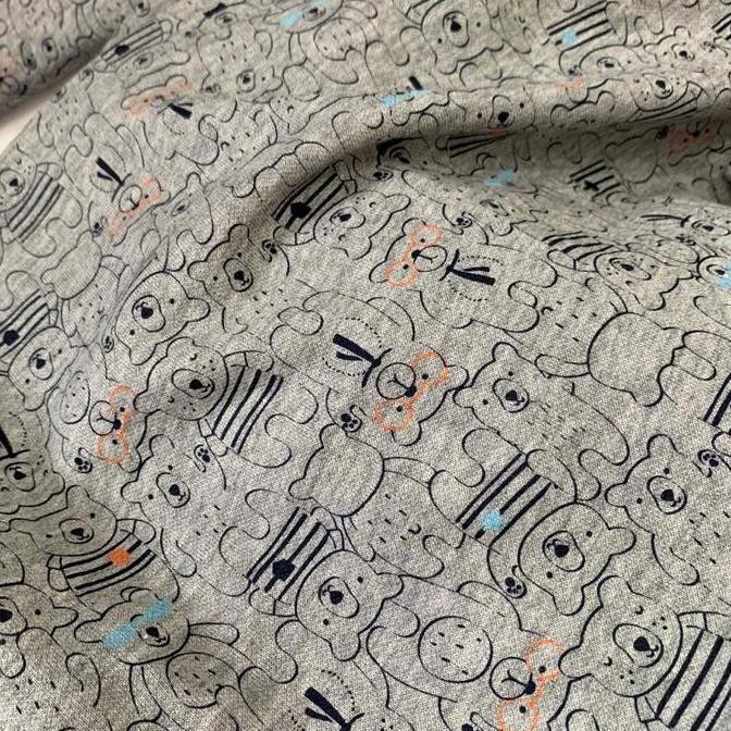 Kain kaos meteran grey bear