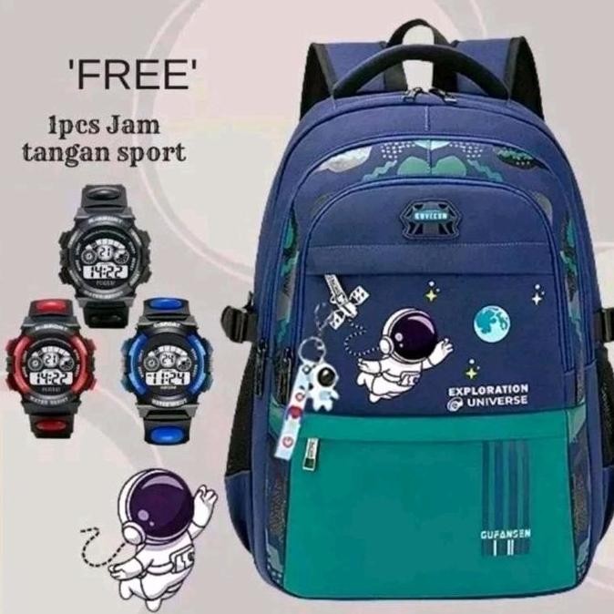 

Terjangkau Tas Ransel Astronot Gratis Jam Tangan Tas Sekolah Anak Sd Smp Tas Punggung Fashion