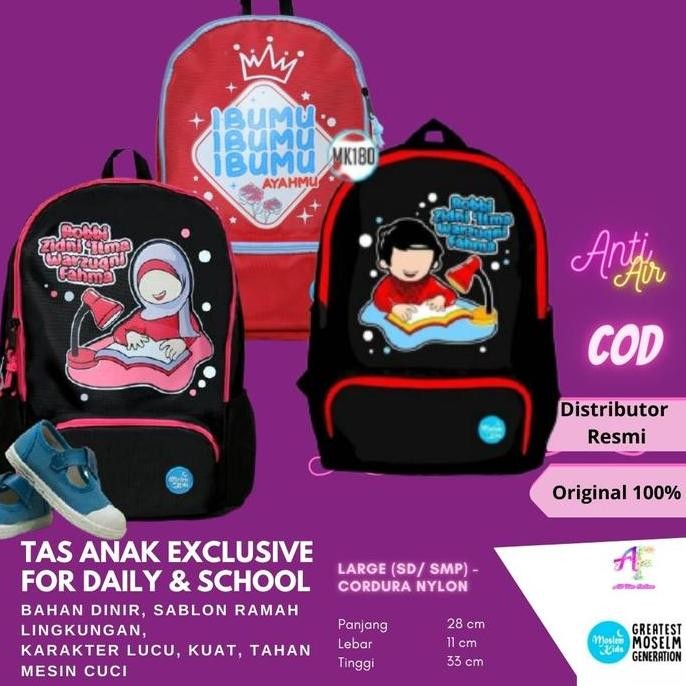

Terjangkau Tas Ransel Anak Sekolah Moslem Kids Nylon Large Tas Punggung Sekolah