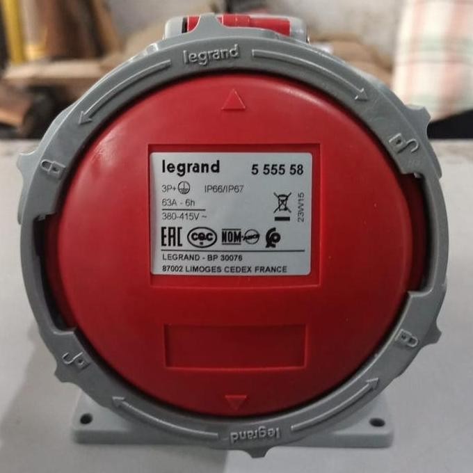 Stop Kontak Legrand Surface Mounting IP67 4 Pin 63A 555558 4 Kaki 63A