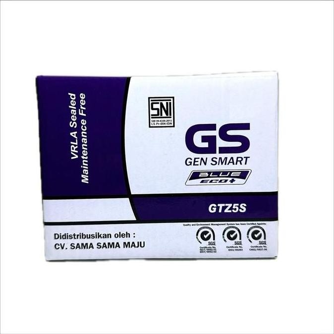 Aki Motor Honda Beat Pop Gtz5S Gs Y Accu Kering