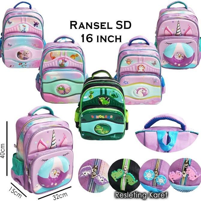 

Miliki Tas Ransel Anak Sekolah Sd Perempuan Unicorn Dino 3Res Import 16" Odet