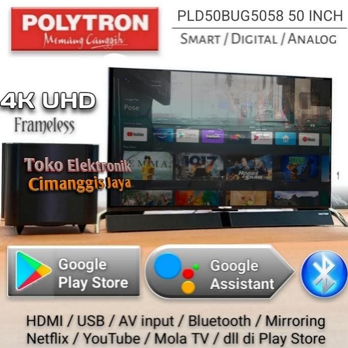 NEW Smart tv led Polytron 50 inch android