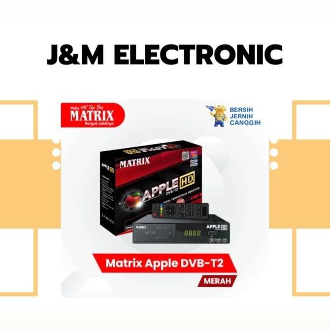Set top box matrix apple merah DVBT-2 antena tv digital wifi stb merah