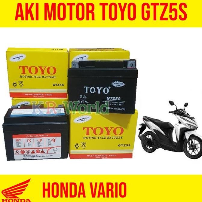 Aki Motor Honda Vario Merek Toyo Gtz5S 100% Original