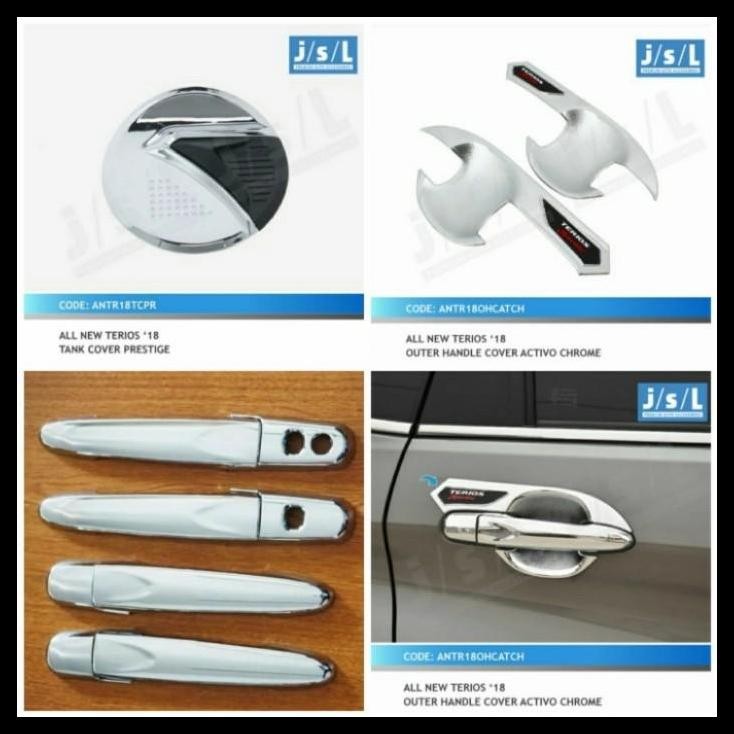 DISKON PAKET OUTER HANDLE TANK COVER ALL NEW TERIOS 2018-2021 CHROME 