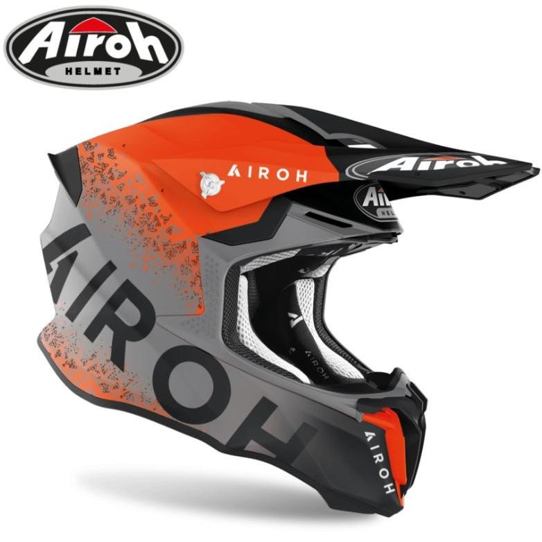 HELM AIROH TWIST 2.0 BIT ORANGE MATT HELM CROSS AIROH ORIGINAL RB8