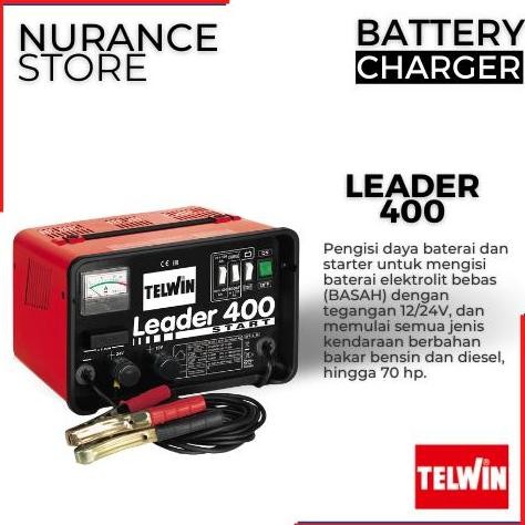 TERMURAH - BATTERY CHARGER & STARTER TELWIN LEADER 400 START