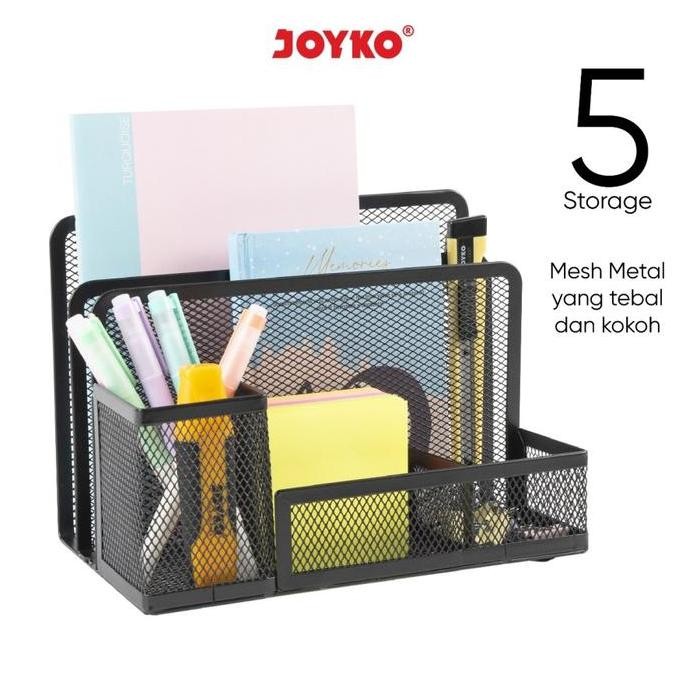 

Terlaris Desk Set Joyko Ds21/Pen Holder/Tempat Alat Tulis Jaring/Deskset Besi
