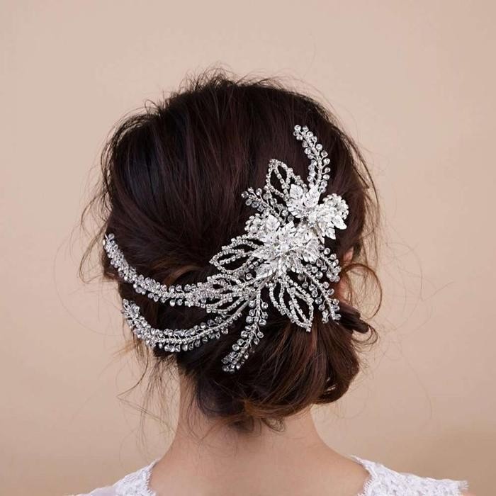 HOT SALE [HP76] Headpiece hiasan sanggul rambut handmade permata Aksesoris