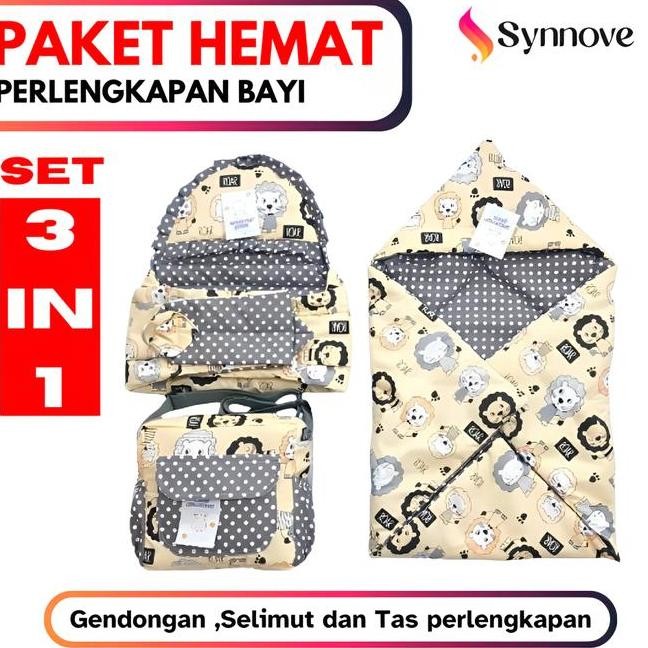 Perlengkapan Bayi Set 3 In 1 Gendongan Bayi Newborn Selimut Bayi Tas Bayi Multifungsi