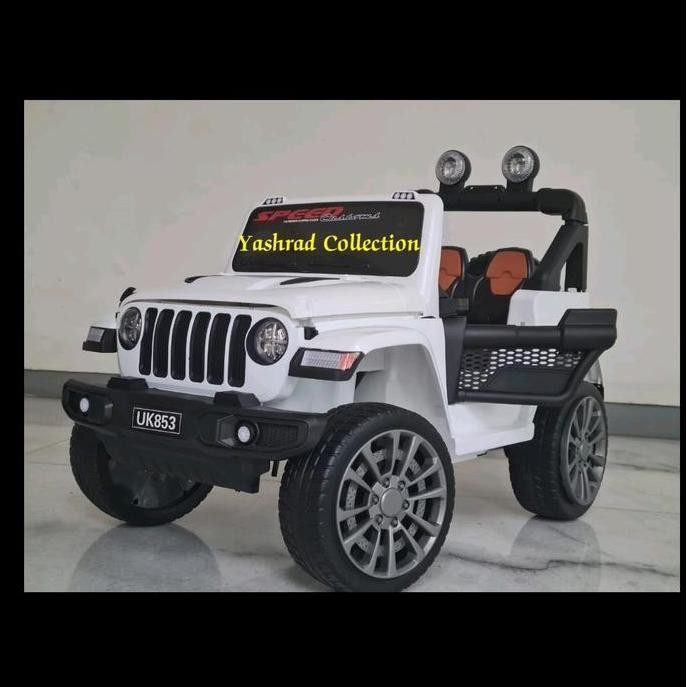 Fun- Mainan Mobil Aki Anak Jeep Unikid Ban Karet Remote