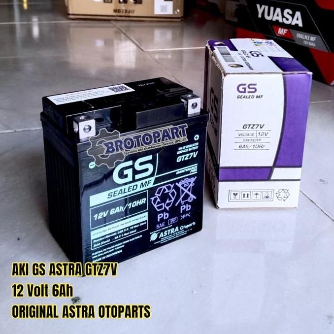 Aki Motor Gs Astra Gtz7V Ori Vespa Piaggio Sprint Lx 125 150 Primavera