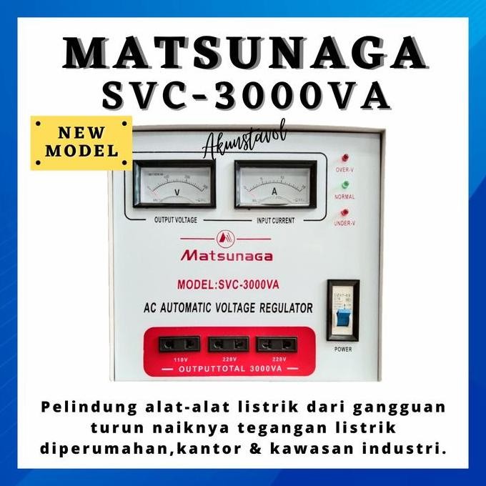 Stavolt Matsunaga SVC-3000VA - Stabilizer Listrik Matsunaga 3000