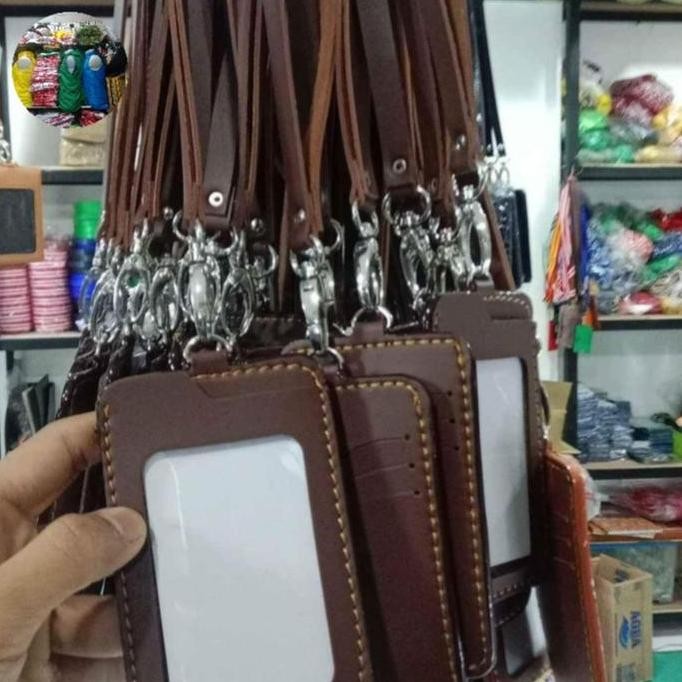 

&<&<&<&] gantungan id card dompet id card kulit id card name tag premium semi kulit