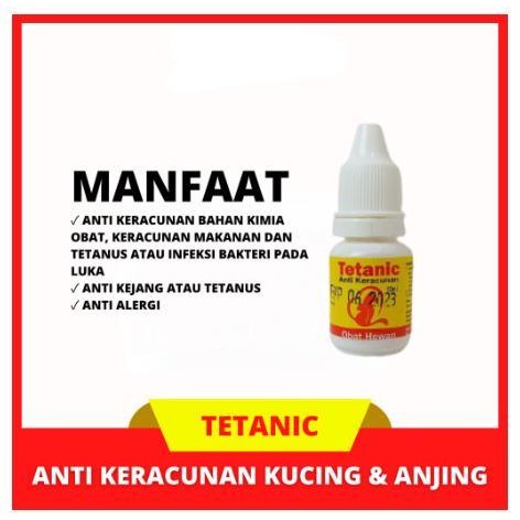Tetanic Anti Keracunan Hewan / Obat Anti Keracunan Untuk Kucing Anjing