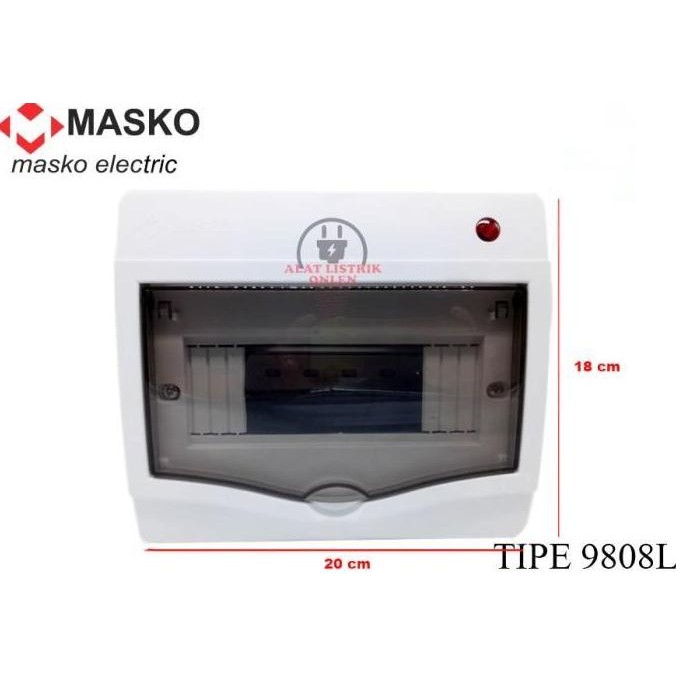 Promo MASKO Box MCB 8 GROUP + LAMPU 9808L / Rumah INBOW / OUTBOW IB / OB COD