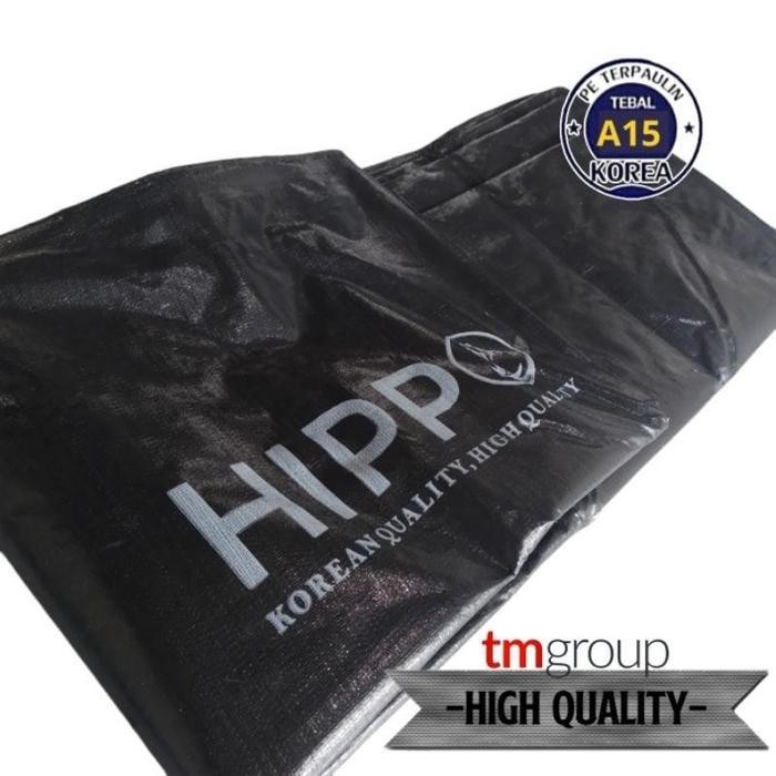 TERPAL HITAM TEBAL A15 KOREA 2X3 3X5 3X6 4X4 TENDA TEROP MURAH WATERPROOF Alat Camping Outdoor dapat