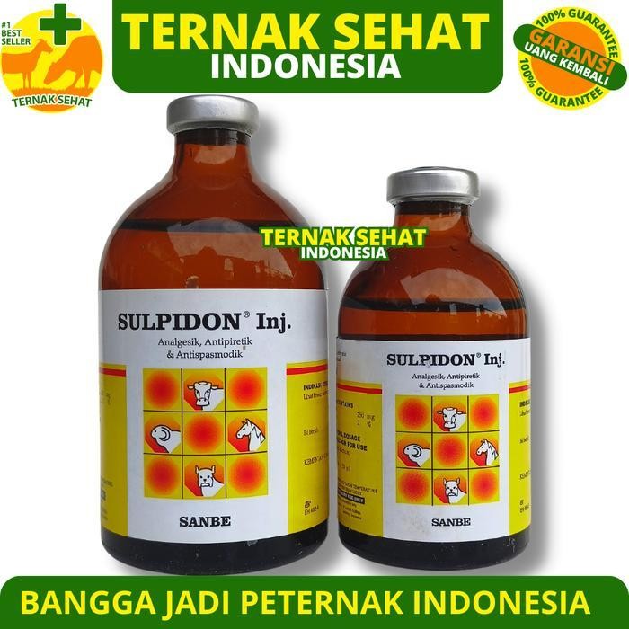 Sulpidon Inj 50Ml Dan 100Ml - Obat Pereda Sakit Hewan - Sapi - Kambing