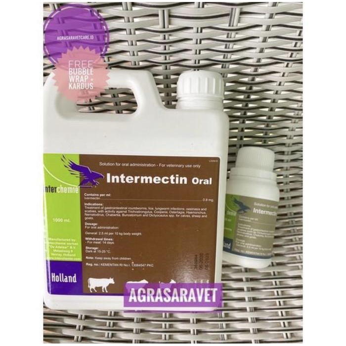 Intermectin Oral 100 Ml Obat Scabies/Gudik Untuk Hewan Ternak