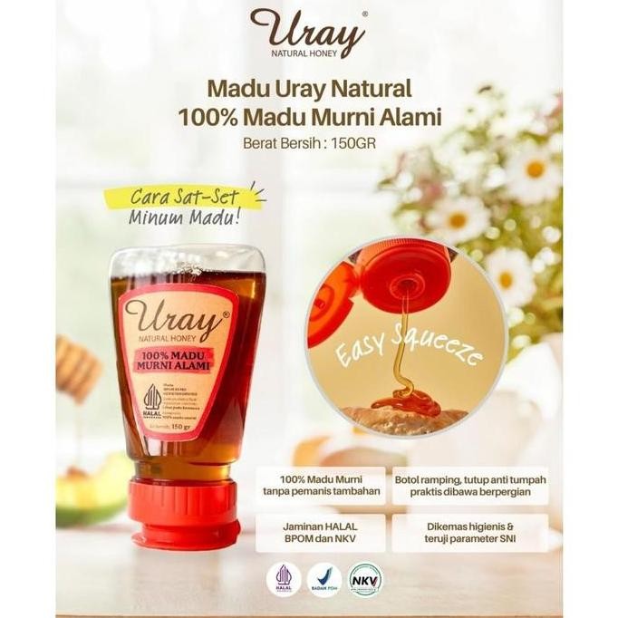 

MADU URAY NATURAL HONEY (150 GRAM) / MADU MURNI / E HONEY